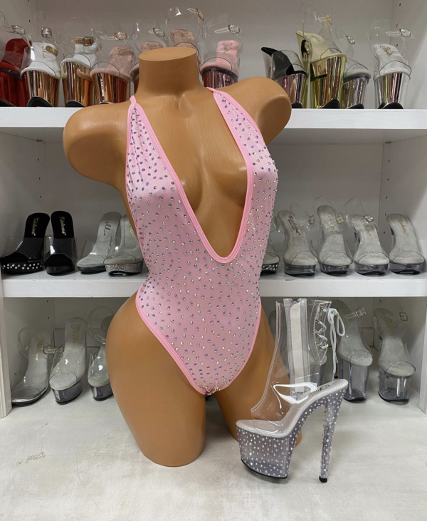 Nova Solid Rhinestone Romper - Image 11