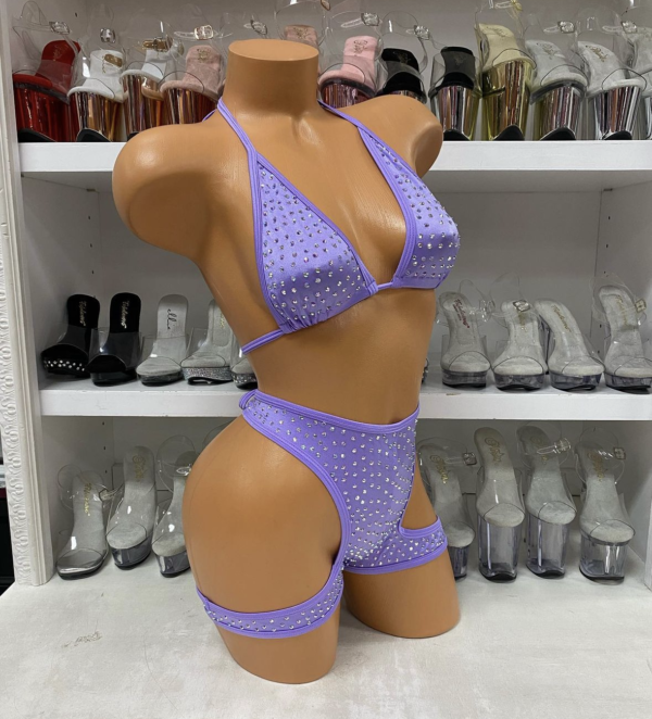 Solid Layla Rhinestone Wrapped Short Set - Image 12