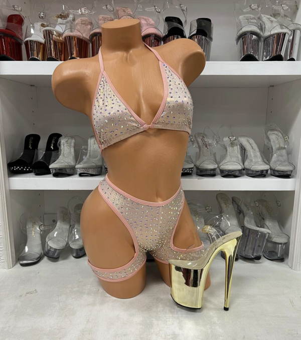 Solid Layla Rhinestone Wrapped Short Set - Image 13