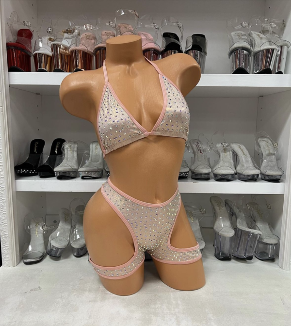 Solid Layla Rhinestone Wrapped Short Set - Image 15