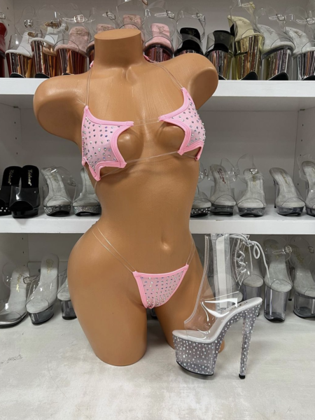 Solid Rhinestone Star Set with Thong