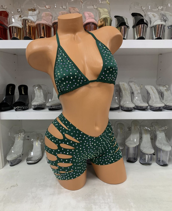 Solid Cut Short Triangle Top Rhinestone Set - Image 9