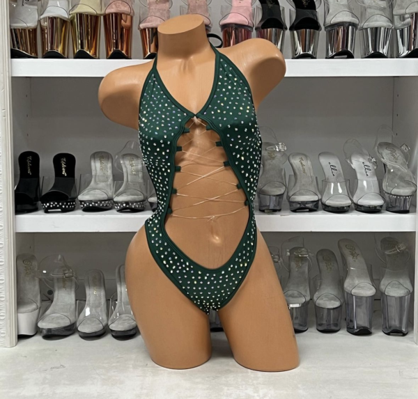 Rosie Solid Rhinestone Romper - Image 10