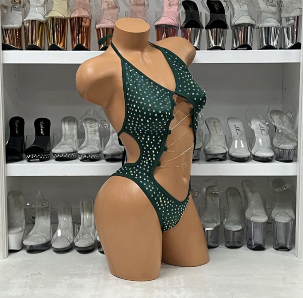 Rosie Solid Rhinestone Romper - Image 11