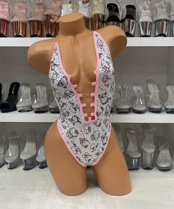 Lexi Pattern Rhinestone Romper - Image 6