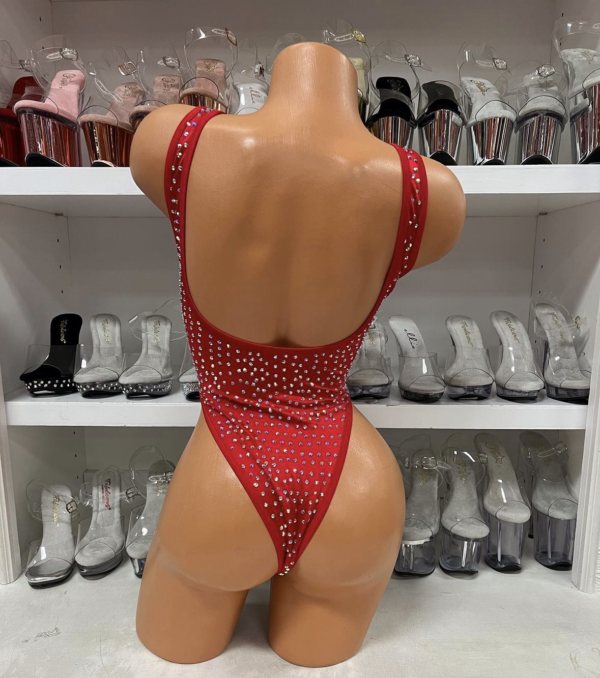 Sharon Solid Rhinestone Romper - Image 3