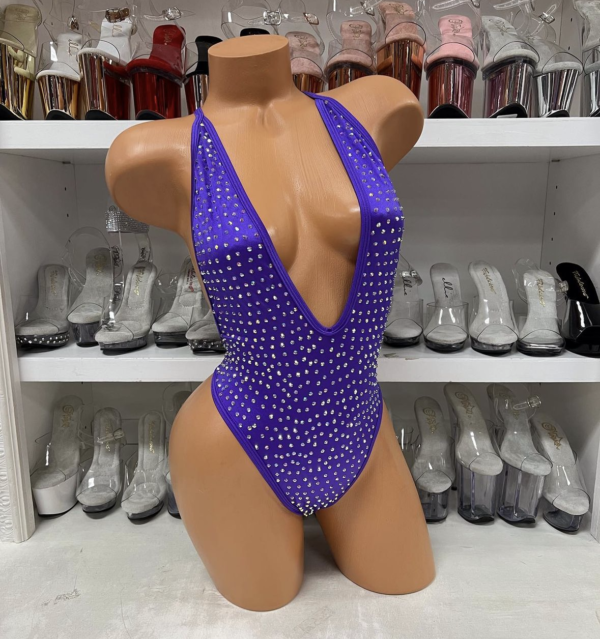 Nova Solid Rhinestone Romper - Image 8