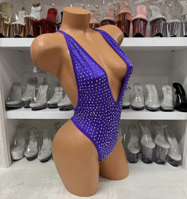 Nova Solid Rhinestone Romper - Image 9