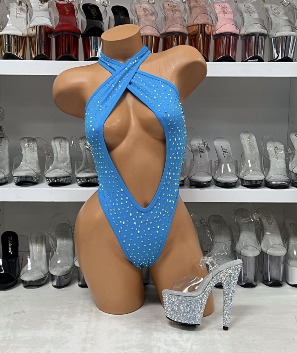 Belle Solid Rhinestone Romper - Image 53