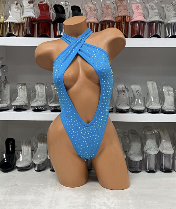 Belle Solid Rhinestone Romper - Image 54