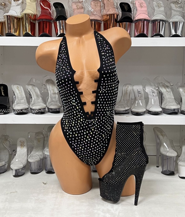 Lexi Solid Rhinestone Romper