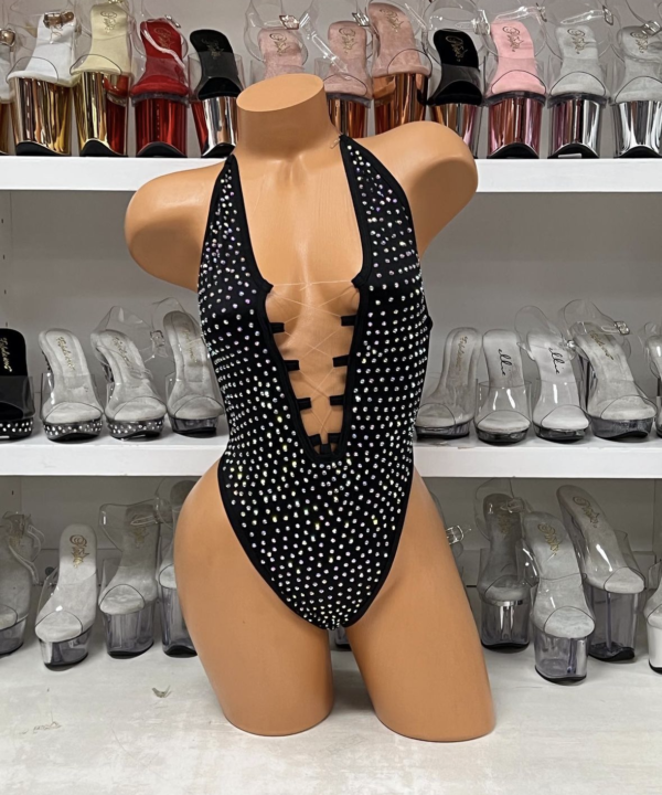 Lexi Solid Rhinestone Romper - Image 58