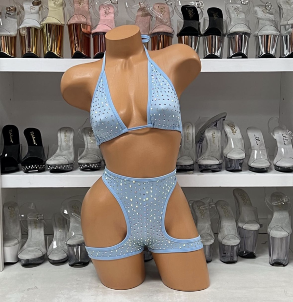 Solid Layla Rhinestone Wrapped Short Set - Image 22