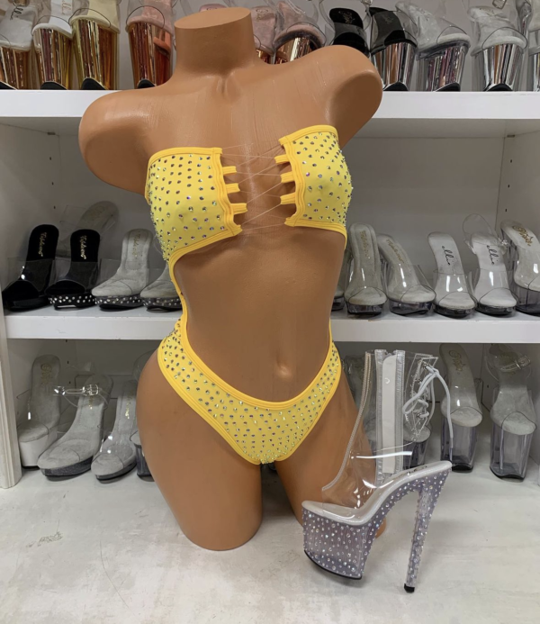 Daisy Solid Rhinestone Romper - Image 9