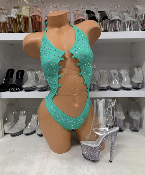 Rosie Solid Rhinestone Romper - Image 13