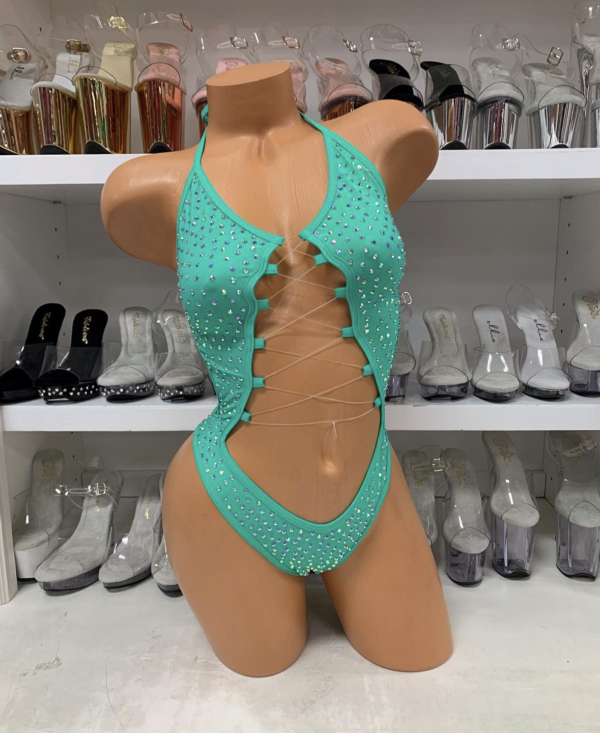 Rosie Solid Rhinestone Romper - Image 14
