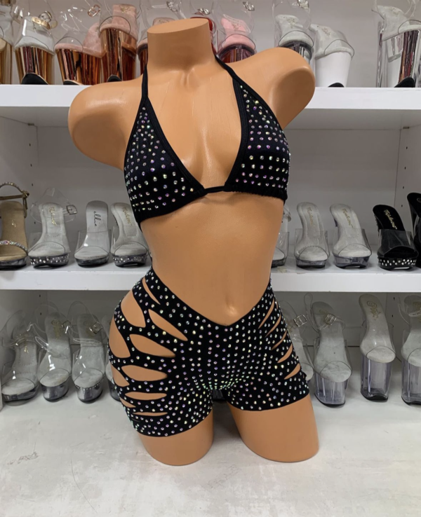Solid Cut Short Triangle Top Rhinestone Set - Image 2