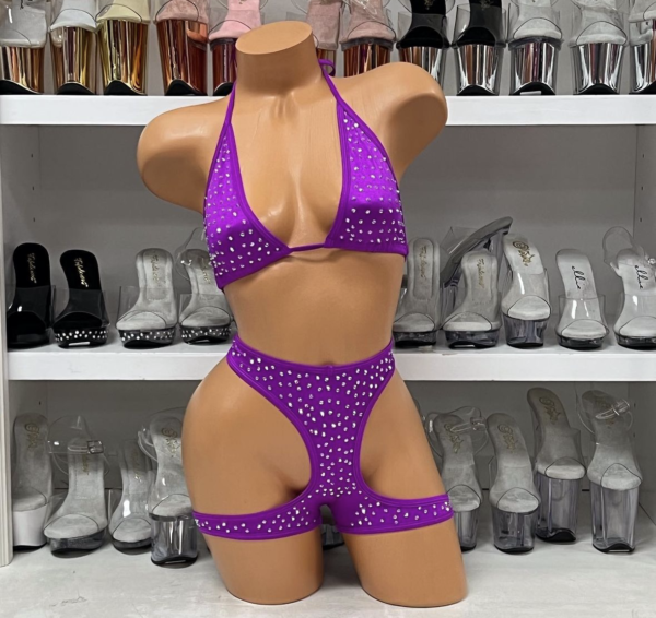 Solid Layla Rhinestone Wrapped Short Set - Image 26