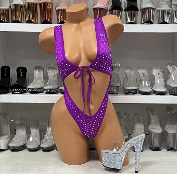 Angel Solid Rhinestone Romper - Image 16