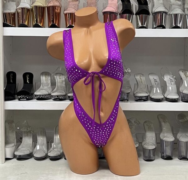 Angel Solid Rhinestone Romper - Image 15
