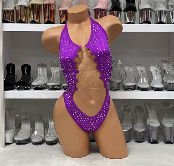 Rosie Solid Rhinestone Romper - Image 18