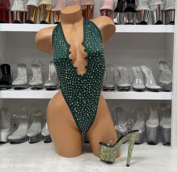 Lexi Solid Rhinestone Romper - Image 69