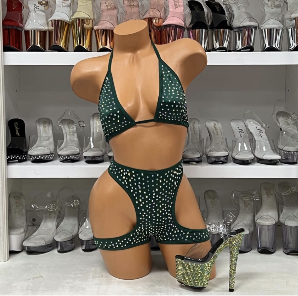 Solid Layla Rhinestone Wrapped Short Set - Image 27