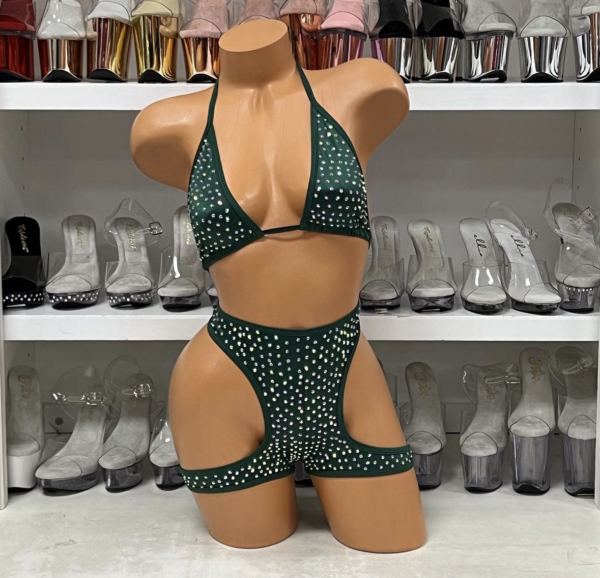 Solid Layla Rhinestone Wrapped Short Set - Image 28