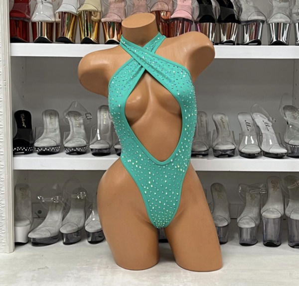Belle Solid Rhinestone Romper - Image 66