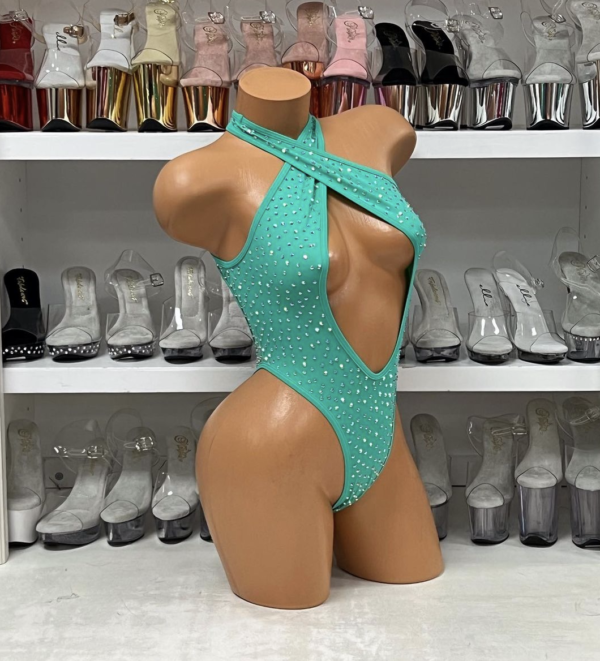Belle Solid Rhinestone Romper - Image 67