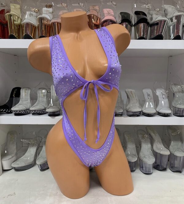 Angel Solid Rhinestone Romper - Image 11