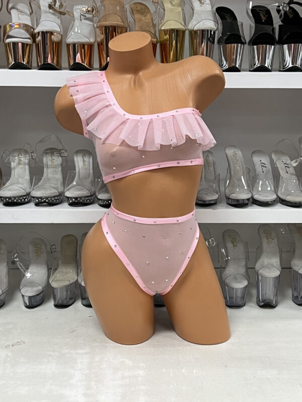 Ruffled One Shoulder Two Piece - Image 2