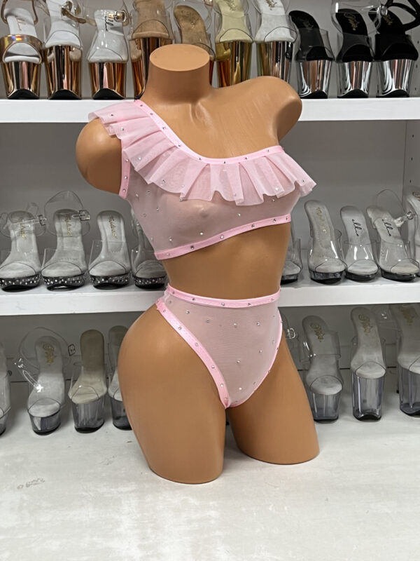 Ruffled One Shoulder Two Piece - Image 3