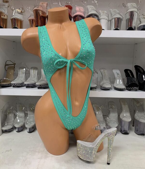Angel Solid Rhinestone Romper - Image 8