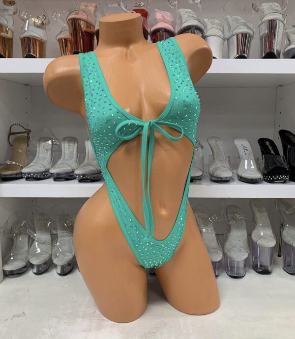 Angel Solid Rhinestone Romper - Image 7