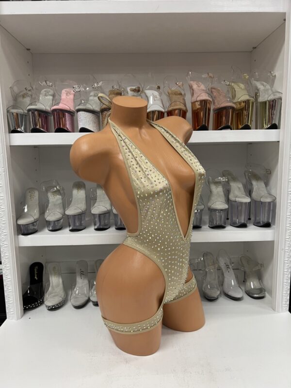 Solid Rhinestone One Piece with Leg Wraps - Image 27