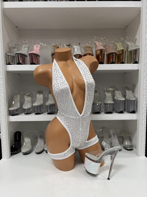 Solid Rhinestone One Piece with Leg Wraps - Image 29