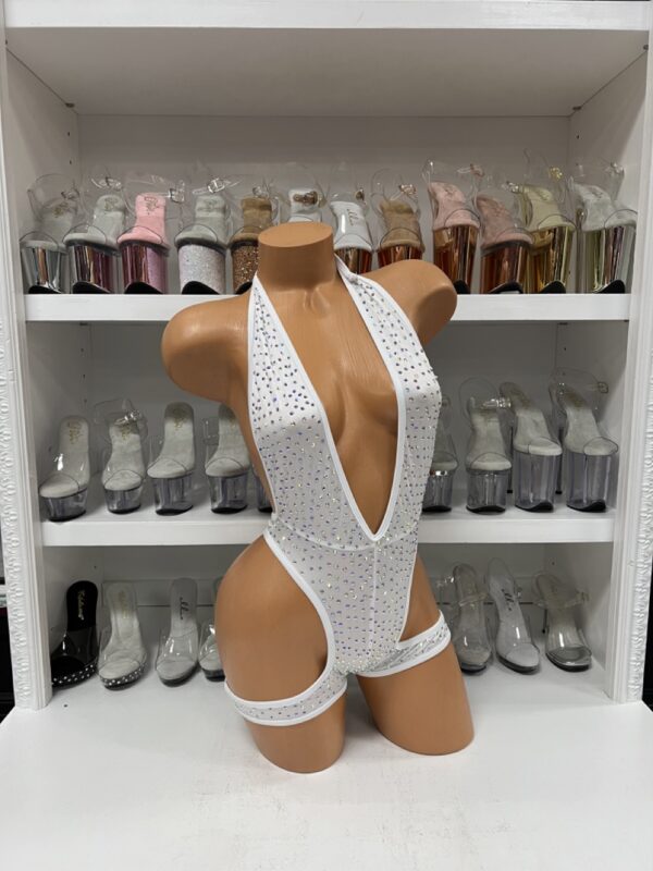 Solid Rhinestone One Piece with Leg Wraps - Image 30