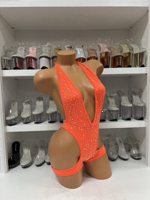 Solid Rhinestone One Piece with Leg Wraps - Image 50