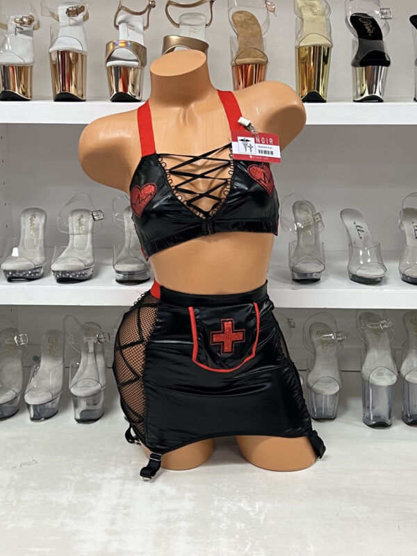 Noir Nurse Halloween Costume - Image 3