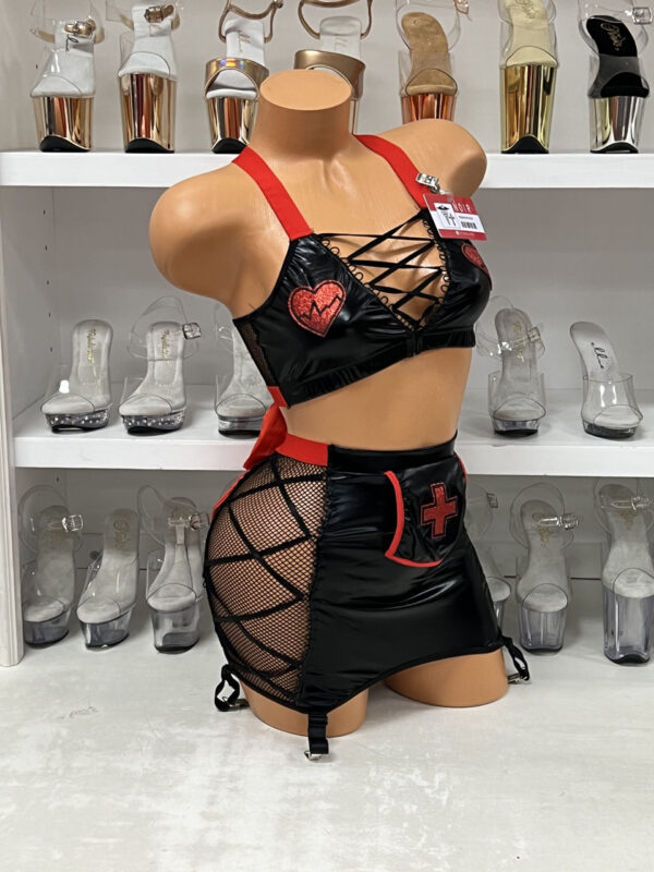 Noir Nurse Halloween Costume - Image 4