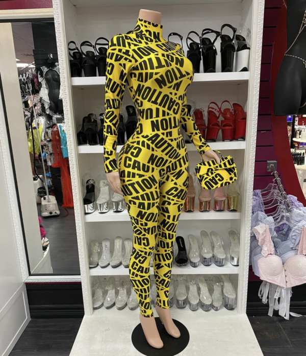 Caution Sexy Caution Tape Costume - Image 3