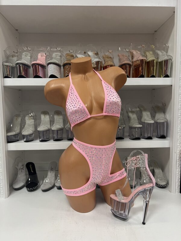 Solid Layla Rhinestone Wrapped Short Set - Image 48