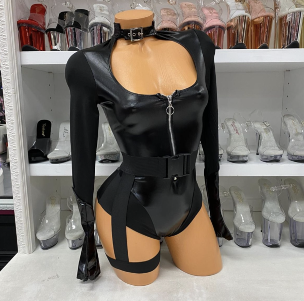 Fierce Feline Romper – 3pc Black Cat Costume Set - Image 3
