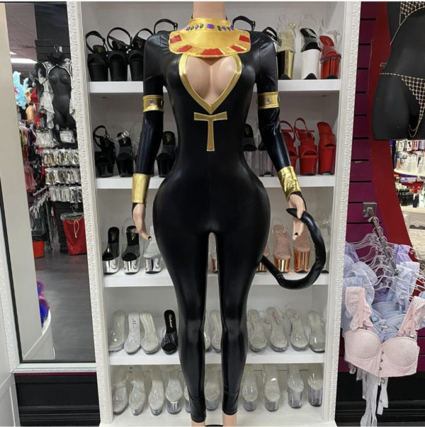 Divine Feline Egyptian Cat Costume - Image 2