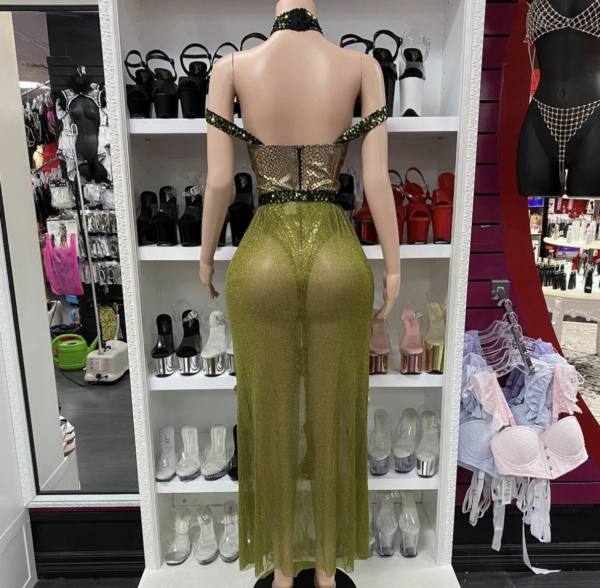 Medusa Gold Snake Print Bodysuit - Image 4