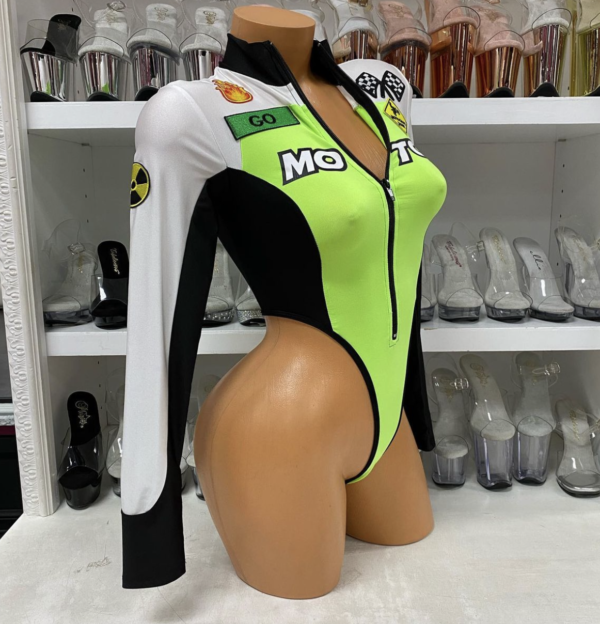 Green Light Go Sexy Motocross Racer Costume - Image 6