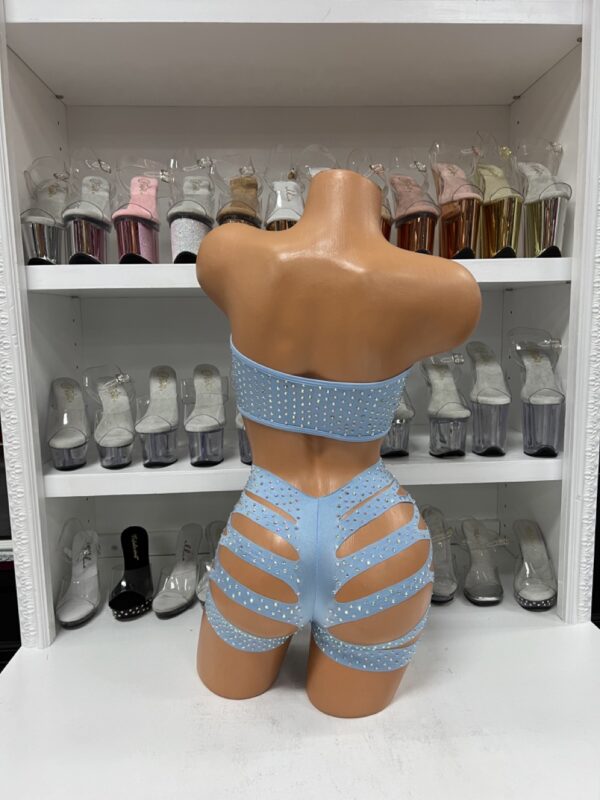 Solid Rhinestone Cut Short Tube Top - Image 62