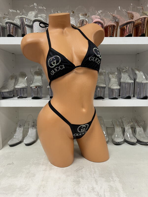 Rhinestone Logo Bikini - Image 106