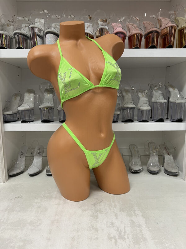 Rhinestone Logo Bikini - Image 74